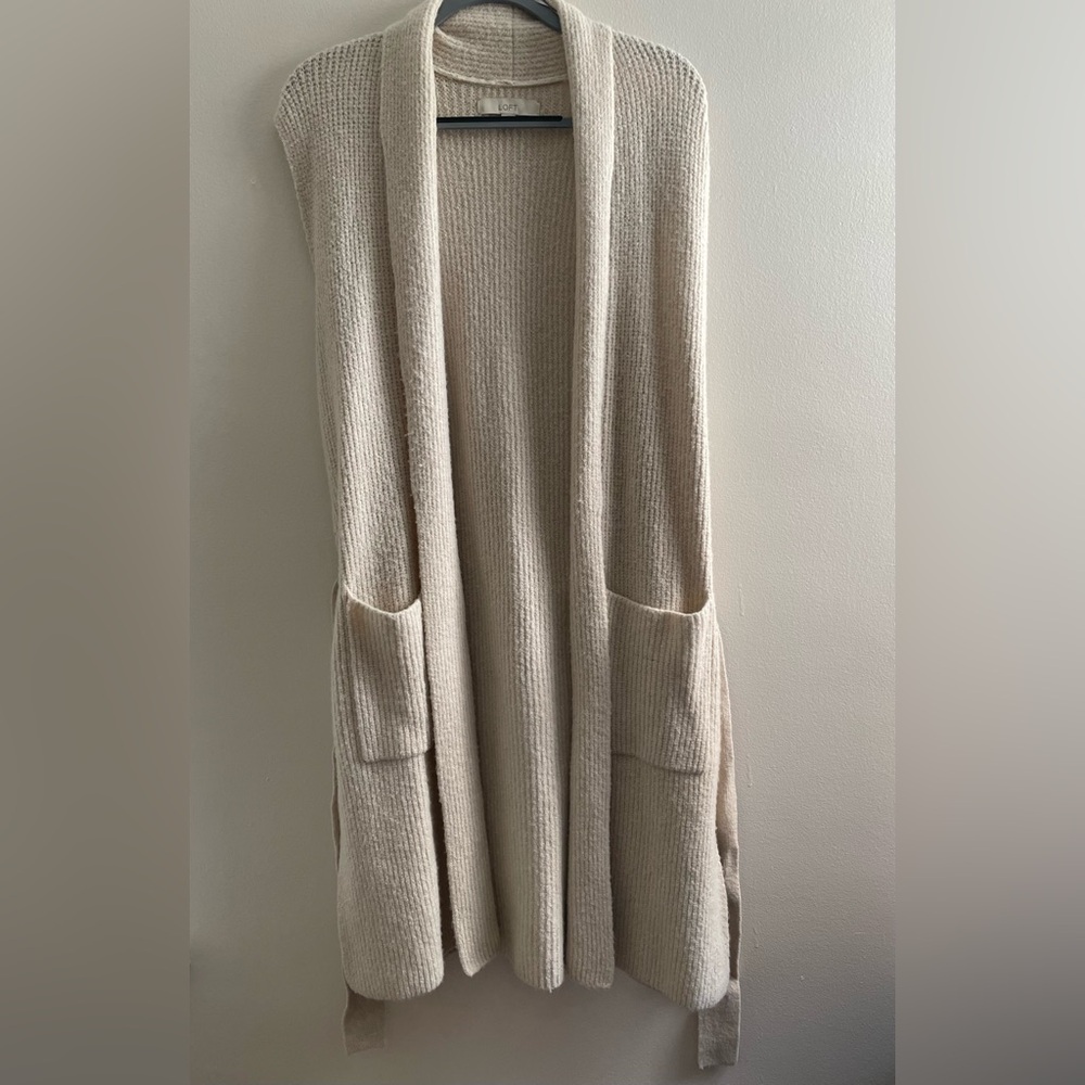 Women’s Loft Large Sleeveless Wool Sweater Vest